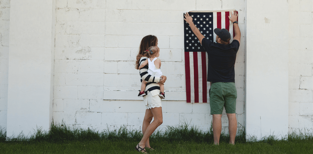 Social Image Hanging Flag on Wall