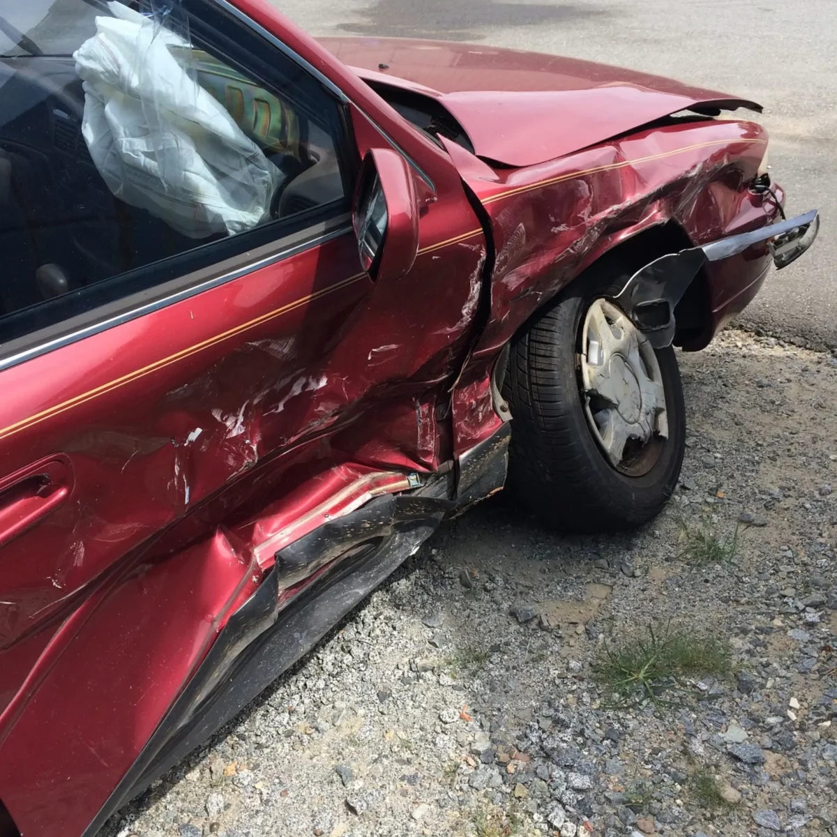 car crash red